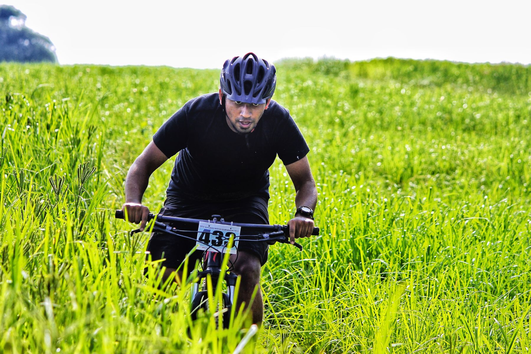 Gautham cycling in the mountains